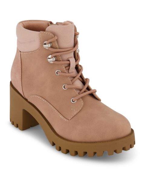 Ботинки Marc Fisher Block Heel Ankle Booties для девочек, цвет: Рыжевато-коричневый разноцветный