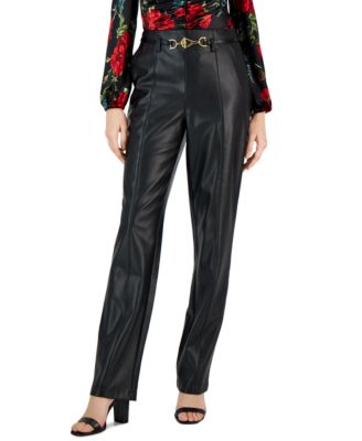 macy's faux leather pants