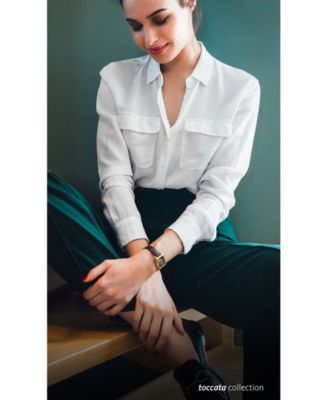 Women's Swiss Toccata Brown Leather Strap Watch 22.6x28.1mm