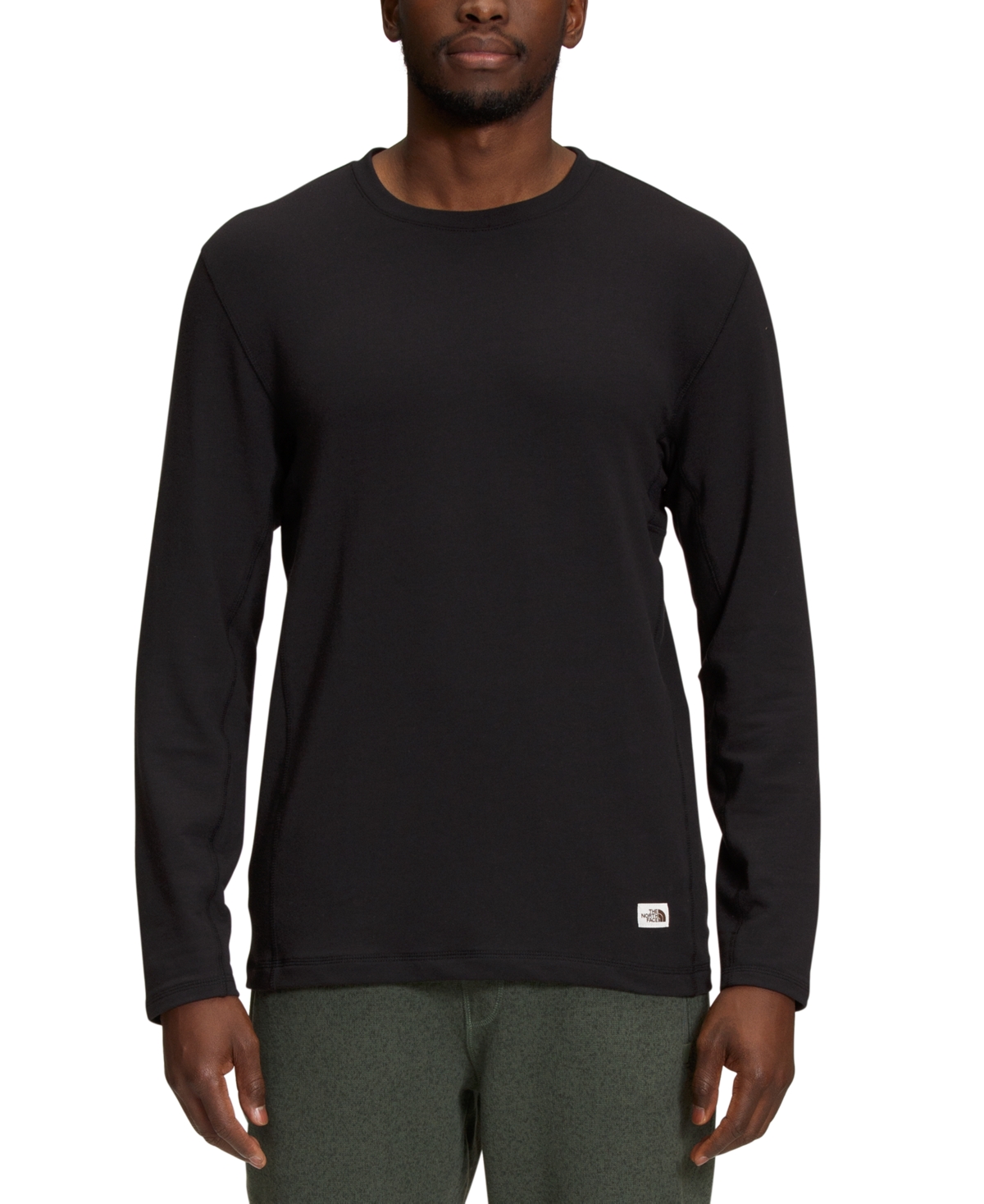 The North Face Men's Terry Long Sleeve Crewneck T-shirt In Tnf Black