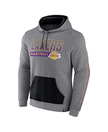 Fanatics Men's Branded Heathered Gray Los Angeles Lakers Off The Bench  Color Block Pullover Hoodie - Macy's