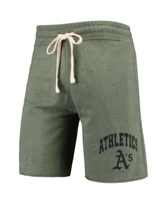 Men's Heathered Olive Oakland Athletics Mainstream Tri-Blend Shorts