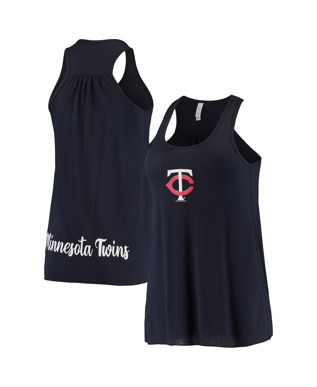Women's Soft As A Grape Navy Minnesota Twins Front and Back Tank Top - Navy