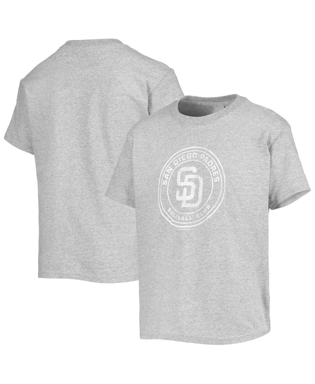 Shop Soft As A Grape San Diego Padres Big Boys Distressed Logo T-shirt In Gray