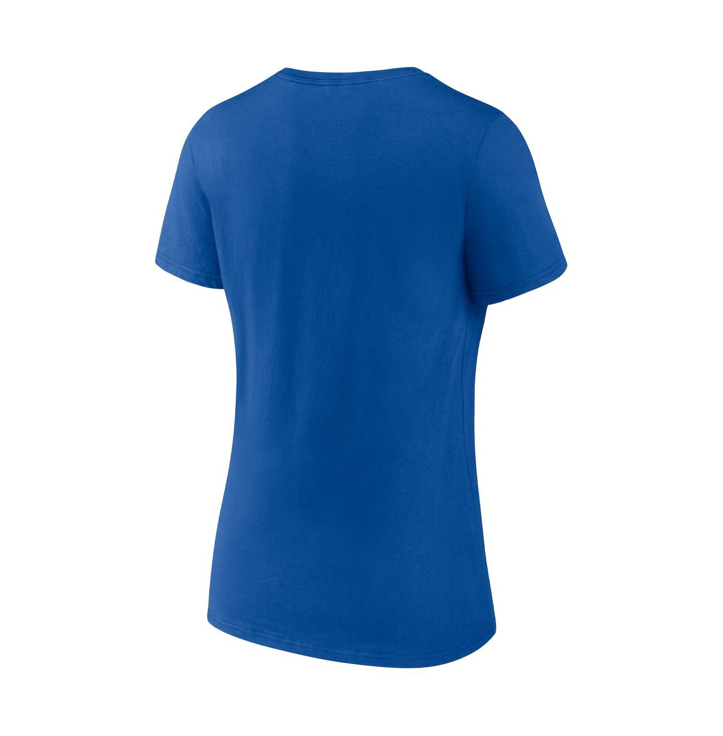 Женские футболки Fanatics Blue, Heather Gray St. Louis Blues Parent 2-Pack V-Neck T-shirt Set — фото 5