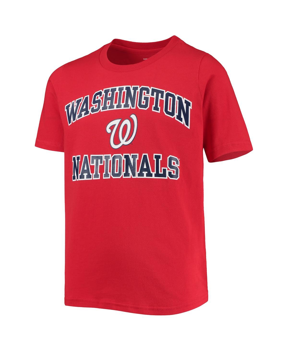 Outerstuff Big Boys Red Washington Nationals Heart And Soul T-shirt In Red