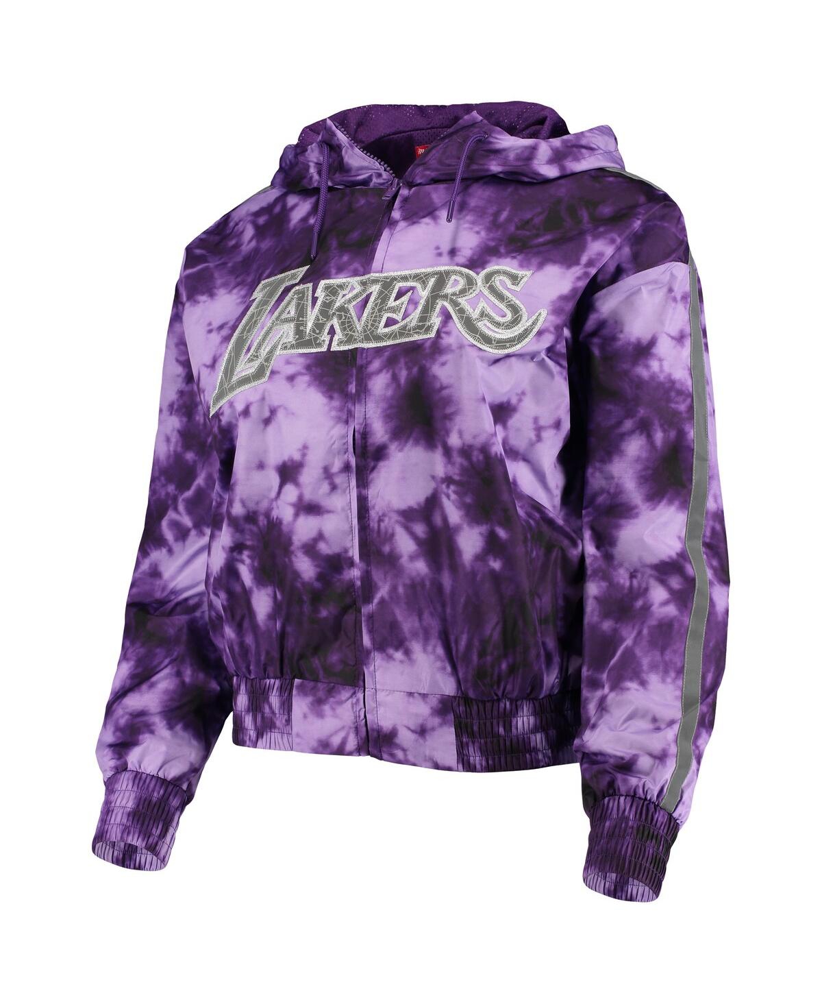Shop Mitchell & Ness Women's  Purple Los Angeles Lakers Galaxy Sublimated Windbreaker Pullover Full-zip Ho