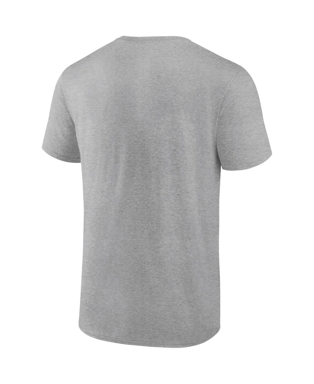 Shop Fanatics Men's  Heather Gray Texas Rangers Iconic Go For Two T-shirt In Heathered Gray