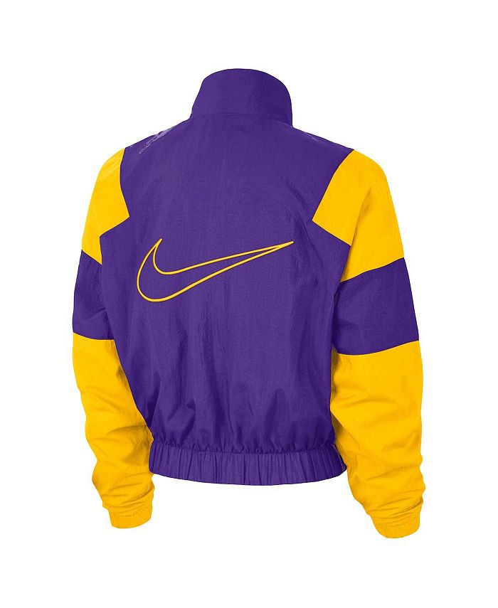 Nike Men's Los Angeles Lakers Yellow Courtside Fleece Pullover Hoodie, Small