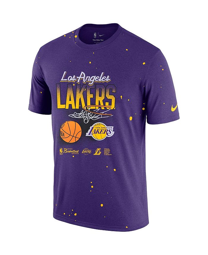 Nike Men's Purple Los Angeles Lakers Courtside Splatter T-shirt - Macy's