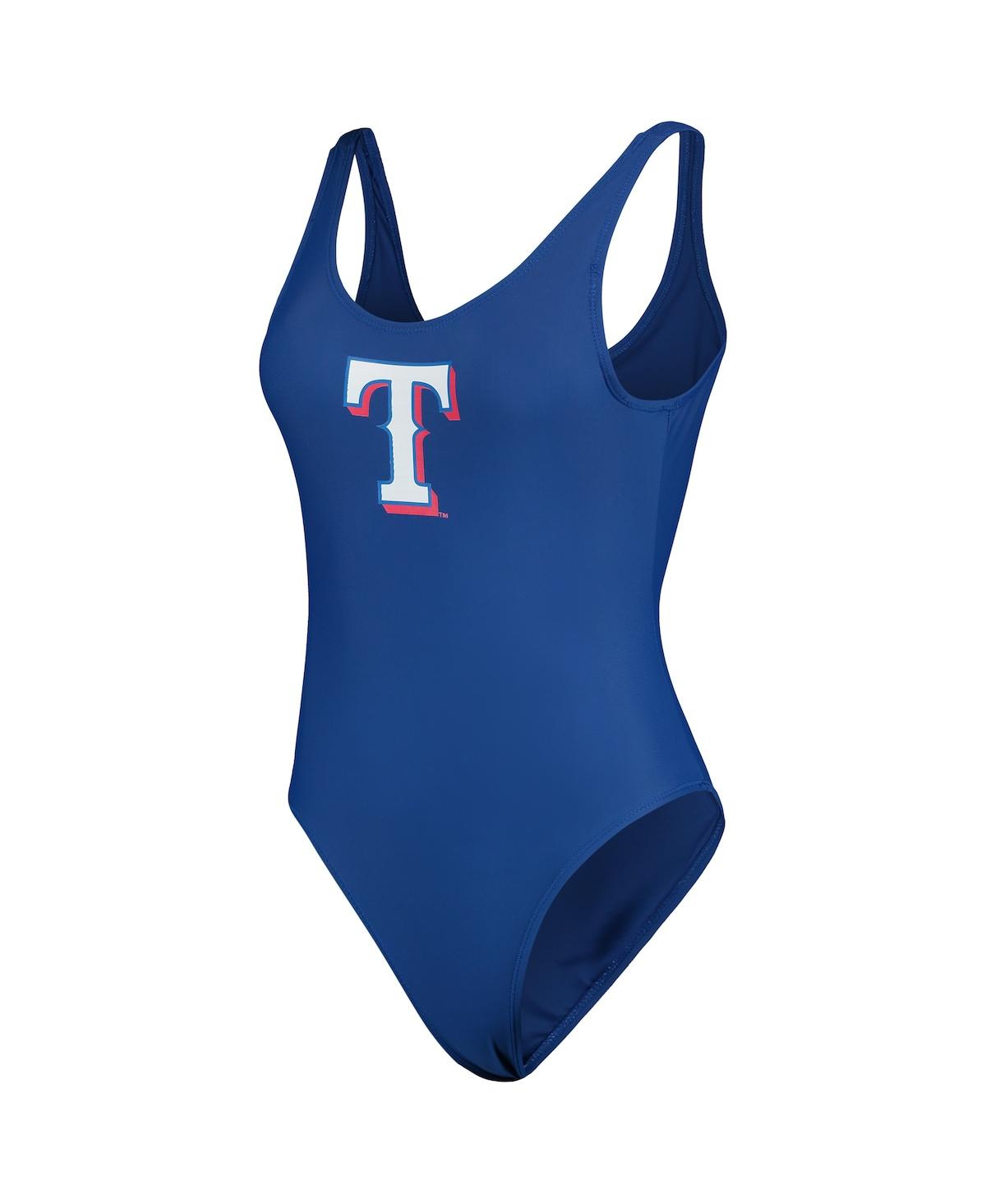 Shop G-iii 4her By Carl Banks Women's  Royal Texas Rangers Making Waves One-piece Swimsuit