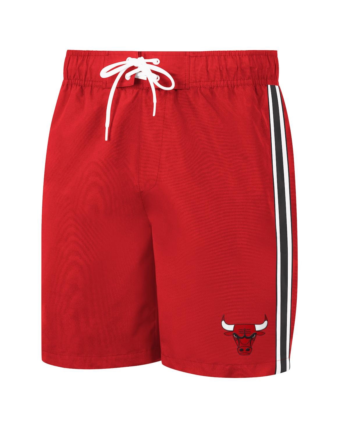 Shop G-iii Sports By Carl Banks Men's  Red Chicago Bulls Sand Beach Volley Swim Shorts