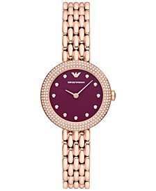 Women's Rose Gold-Tone Stainless Steel Bracelet Watch 30mm