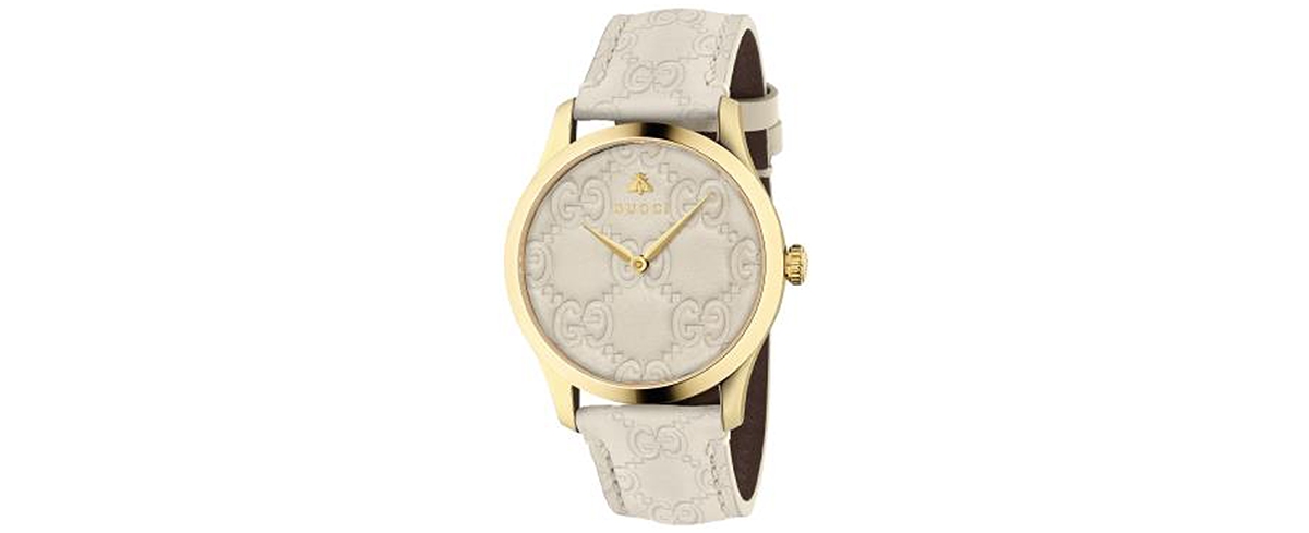 Gucci Unisex Swiss G-timeless Mystic White Leather Strap Watch 38mm In No Color