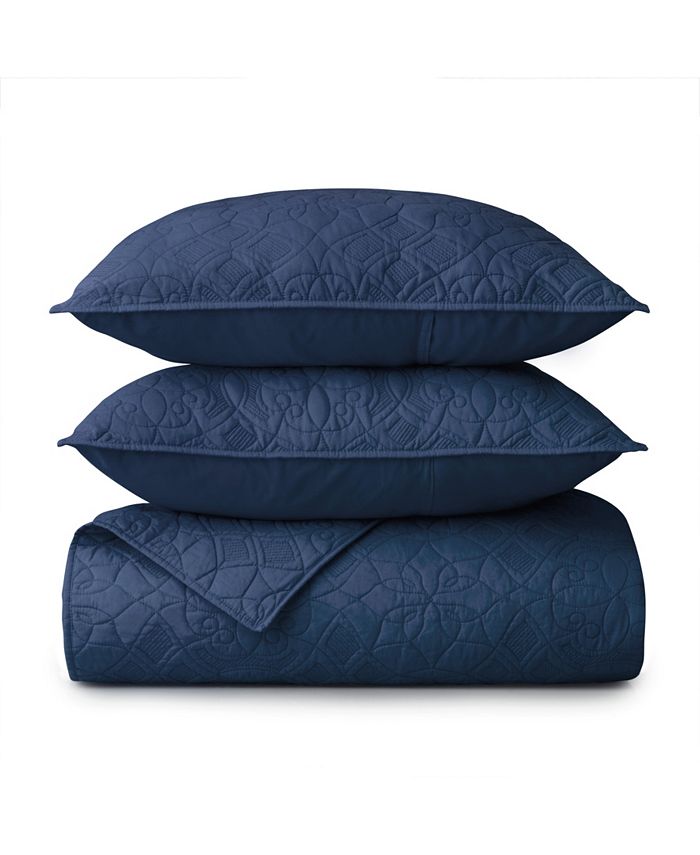 Welspun Basics Aiden Washed 3 Piece Quilt Set, Full/Queen & Reviews