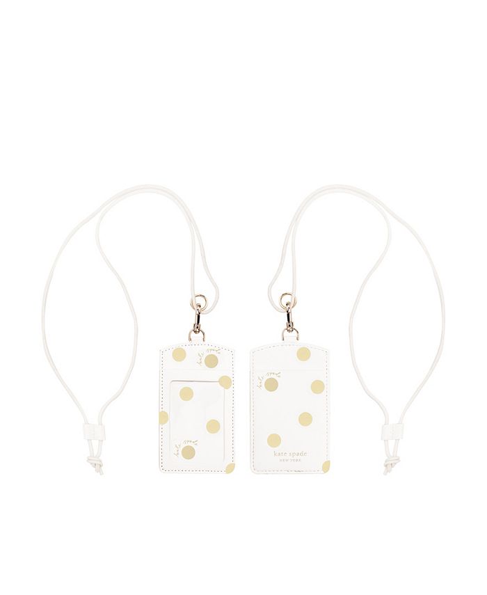 Kate Spade ID Holder - White with Gold Polka Dots & Reviews - Shop All  Holiday - Home - Macy's