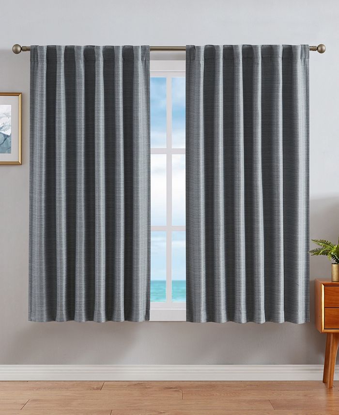 Nautica Robin Thermal Woven Room Darkening Back Tab Window Curtain