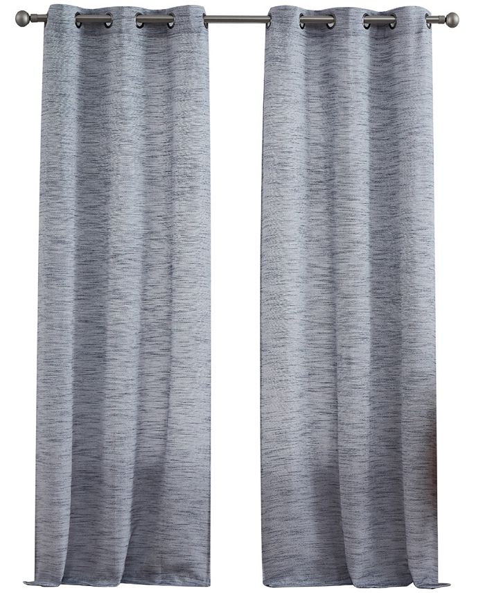 Nautica 2 Piece Julius Light Filtering Textured Grommet Window Curtain ...