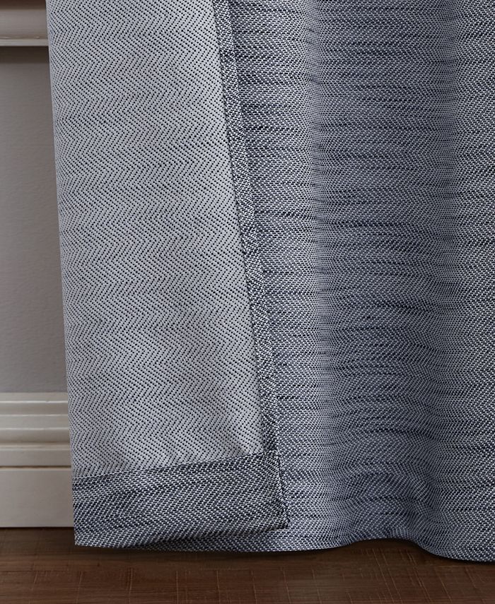 Nautica Julius Light Filtering Textured Grommet Window Curtain Panel