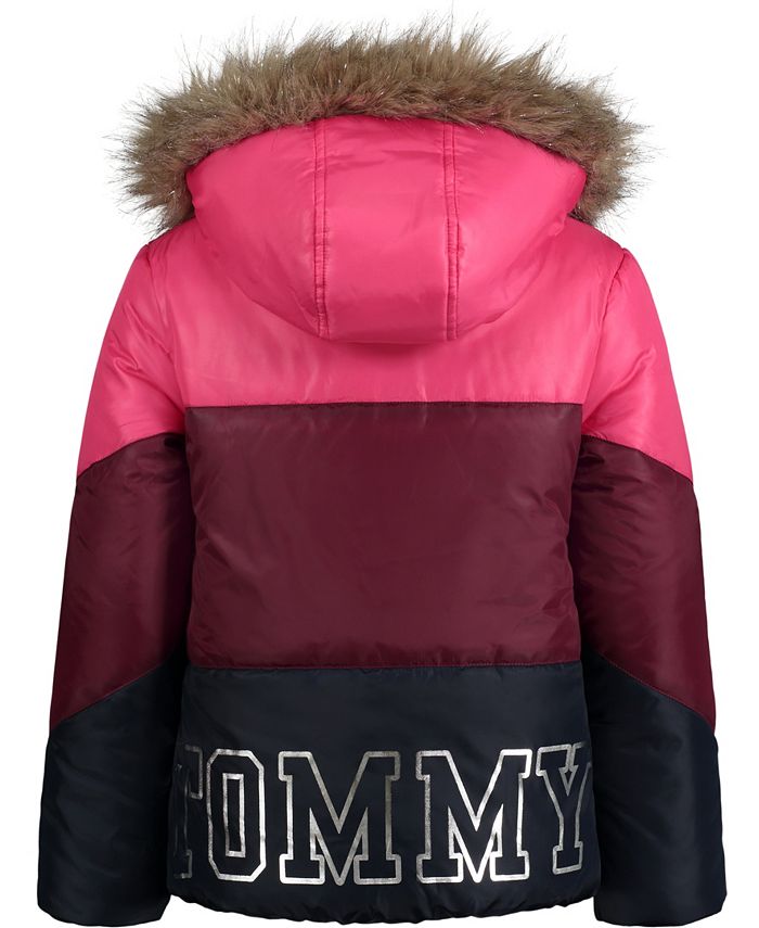 Tommy Hilfiger Toddler Girls Colorblock Hooded Puffer Jacket Macy's