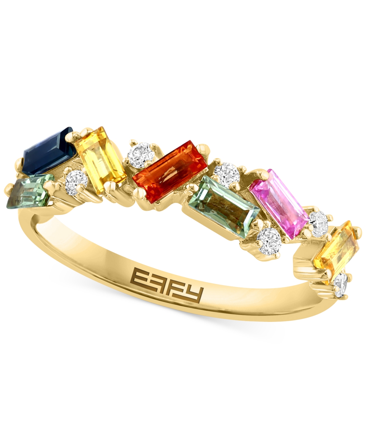 Effy Collection Effy Multi-sapphire (1 Ct. T.w.) & Diamond (1/8 Ct. T.w ...