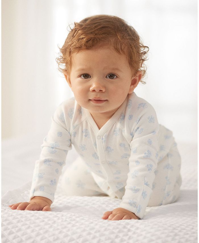 Polo Ralph Lauren Baby Boys Organic Cotton Interlock Footed Coverall