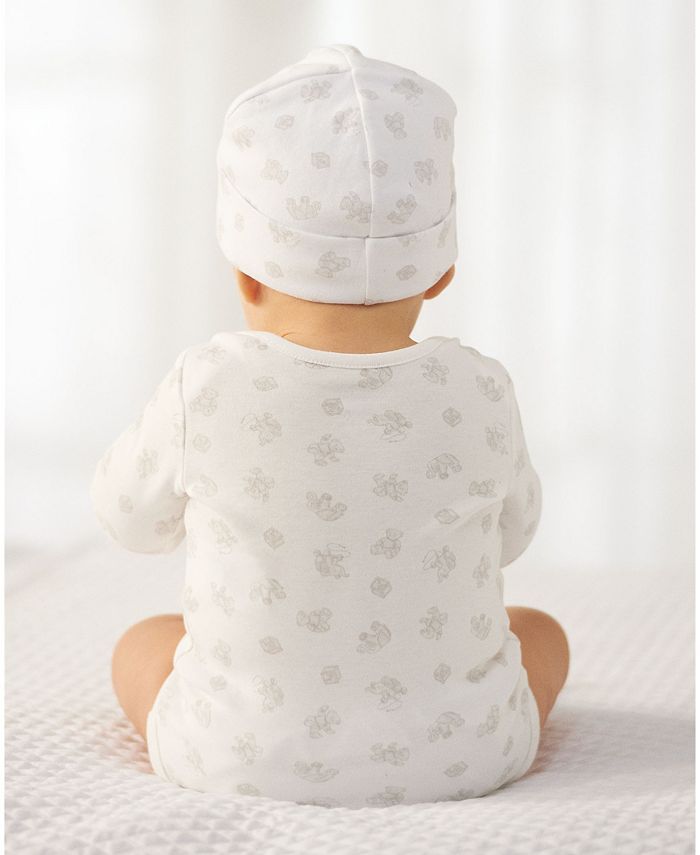 Ralph Lauren Baby Boys Bear Bodysuit Set in White