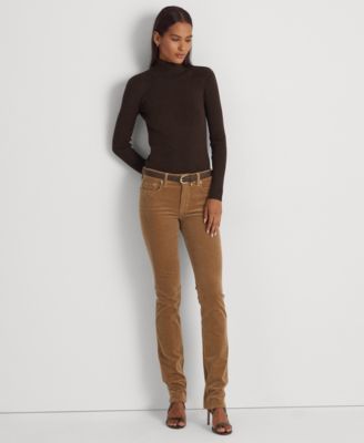 Lauren Ralph Lauren - Stretch Corduroy Mid-Rise Straight Pants