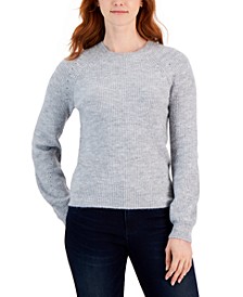 Women's Puff-Sleeve Crewneck Sweater, Created for Macy's
