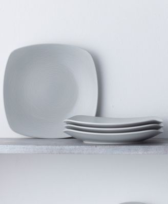 Swirl Square Dinner Plates, Set of 4