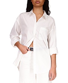 Women's Cotton Split-Back Shirt