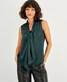 Women's Sleeveless Bow-Tie Blouse, Created for Macy's