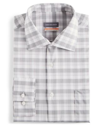 Van Heusen - Men's Classic/Regular-Fit Stain Shield Performance Stretch Plaid Dress Shirt
