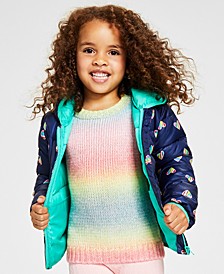Toddler Girls Heart Packable Jacket with Bag, 2 Piece Set