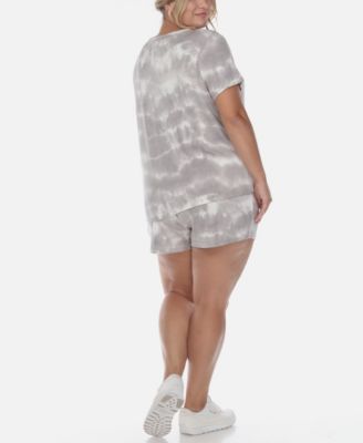 Plus Size 2 Piece Top Shorts Lounge Set
