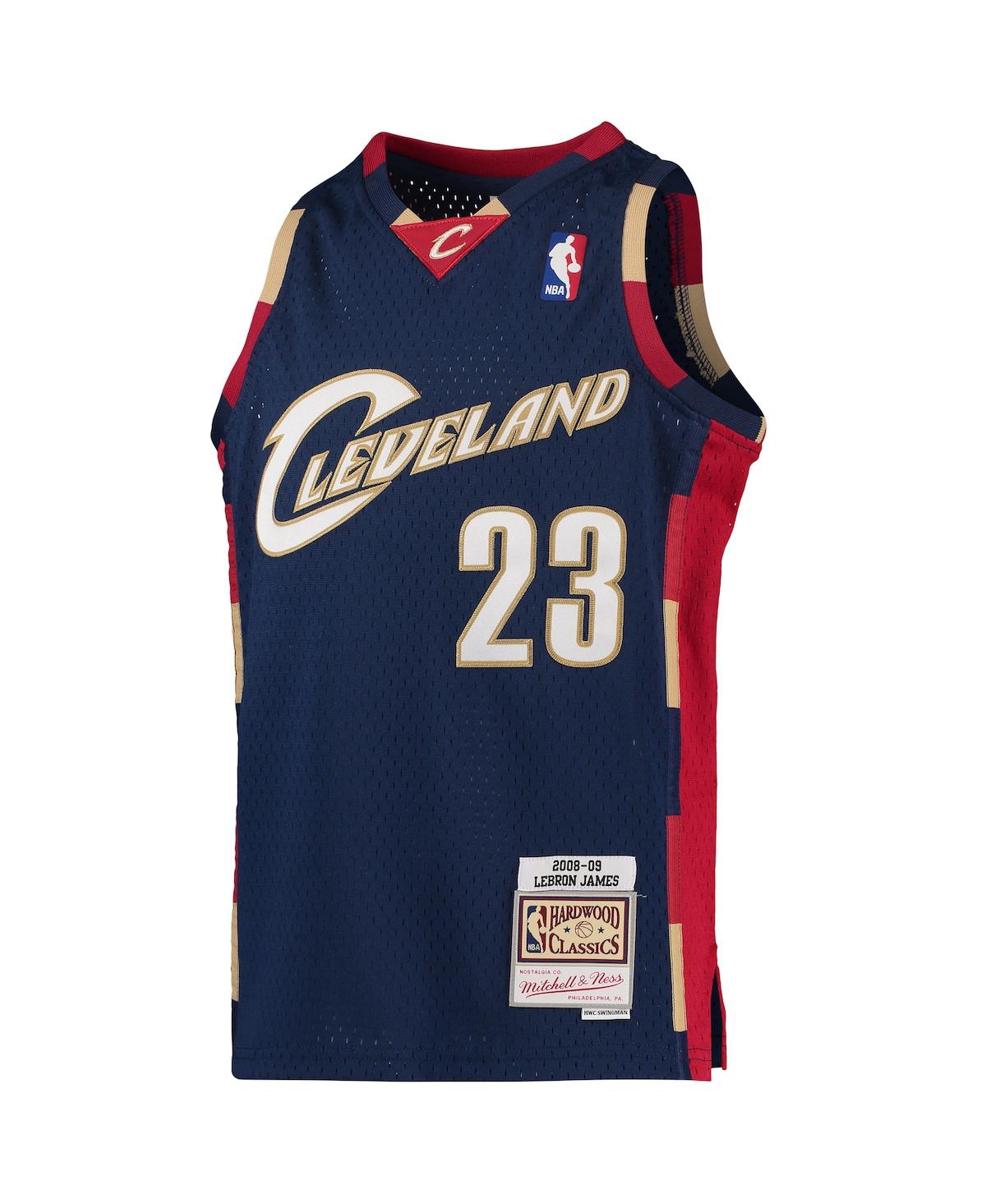 Big Boys Mitchell & Ness LeBron JamesCleveland Cavaliers 2008-09 Hardwood Classics Swingman Jersey - Navy