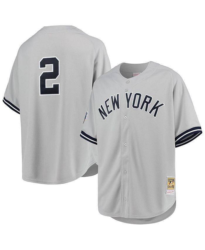 Derek Jeter New York Yankees Mitchell & Ness 1998 Cooperstown Collection  Road Authentic Jersey - Gray