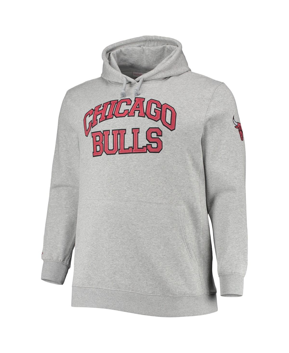 Mitchell & Ness Scottie Pippen Heathered Gray Chicago Bulls Big & Tall Name & Number Pullover Hoodie In Heathered Gray
