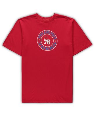 Men's Red, Royal Philadelphia 76ers Big and Tall T-shirt and Shorts Sleep Set