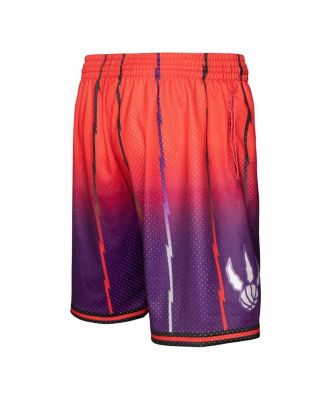 Men's Red, Purple Toronto Raptors 1998/99 Hardwood Classics Fadeaway Reload 3.0 Swingman Shorts