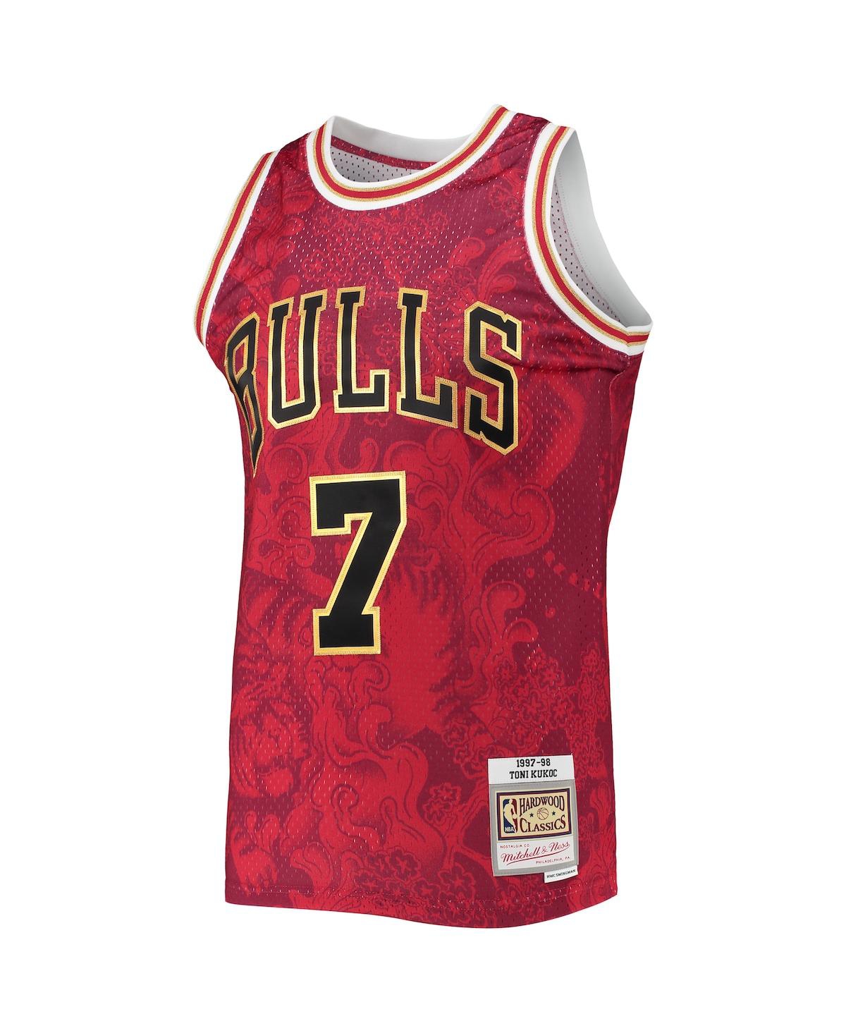 Men's Mitchell & Ness Toni KukocChicago Bulls Hardwood Classics 1997-98 Lunar New Year Swingman Jersey - Red