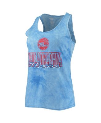Women's Royal Philadelphia 76Ers Billboard Racerback Tank Top and Shorts Sleep Set