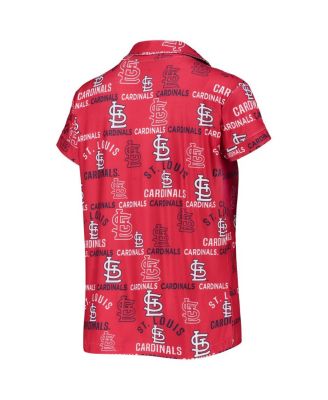 Women's Red St. Louis Cardinals Flagship Allover Print Top and Shorts Sleep Set