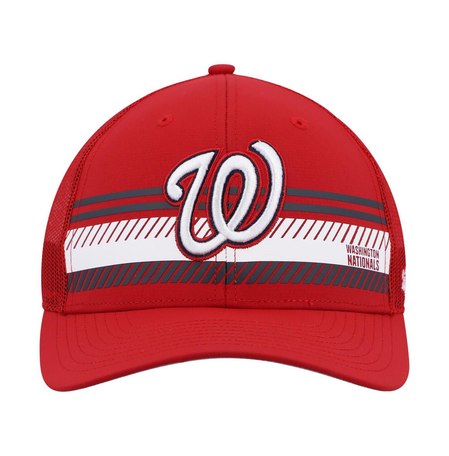 Мужская кепка '47 Brand Red Washington Nationals Cumberland Trucker Snapback Hat — фото 3