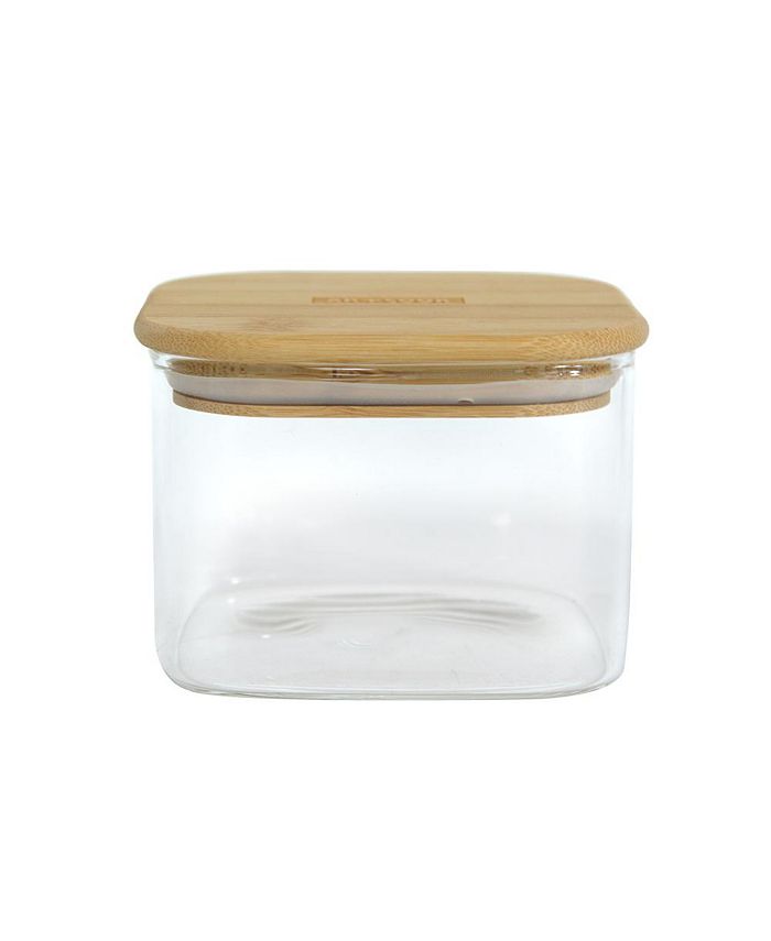 Square Food Borosilicate Glass Storage Containers Clear with