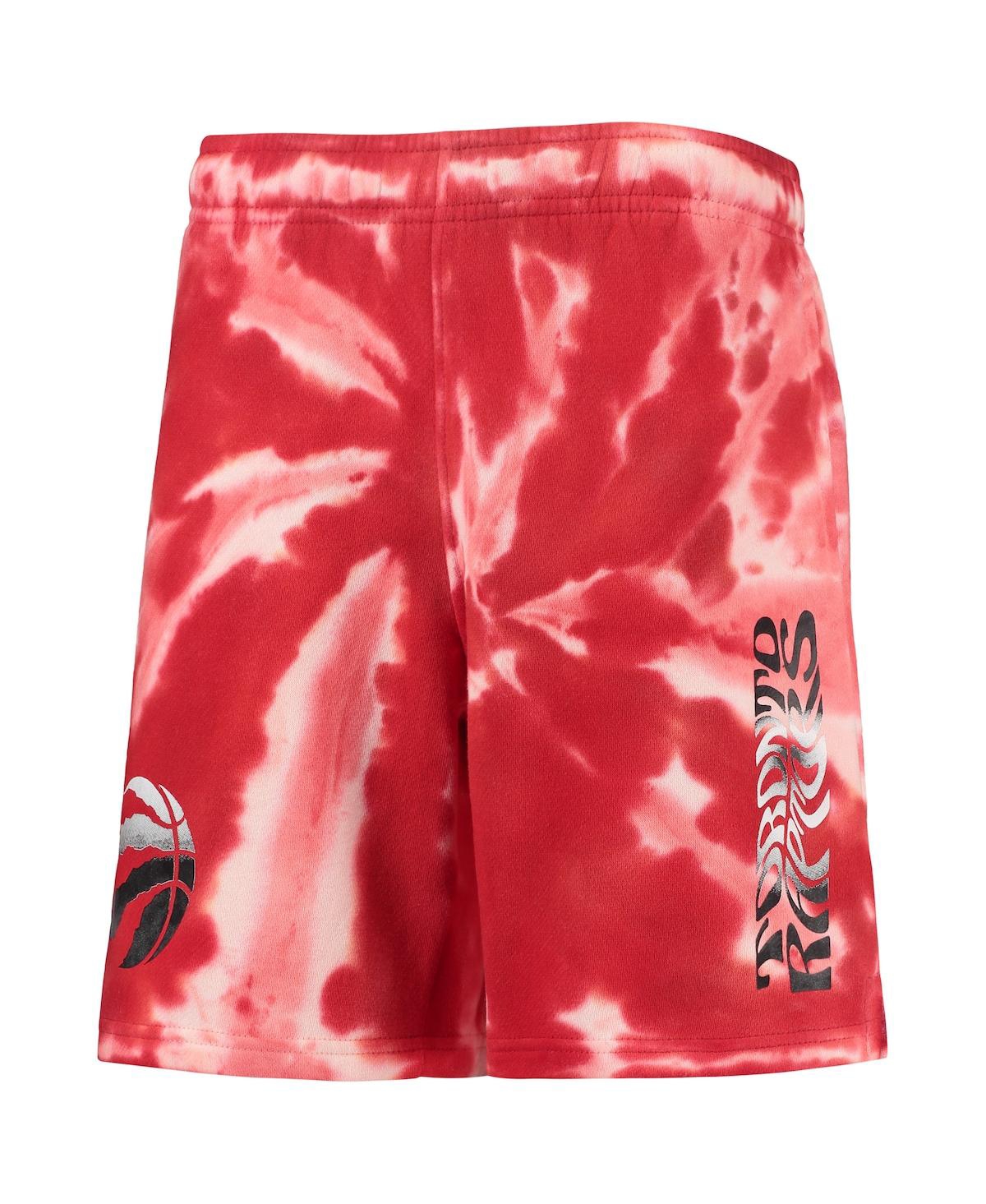 Shop Outerstuff Big Boys Red Toronto Raptors Santa Monica Tie-dye Shorts