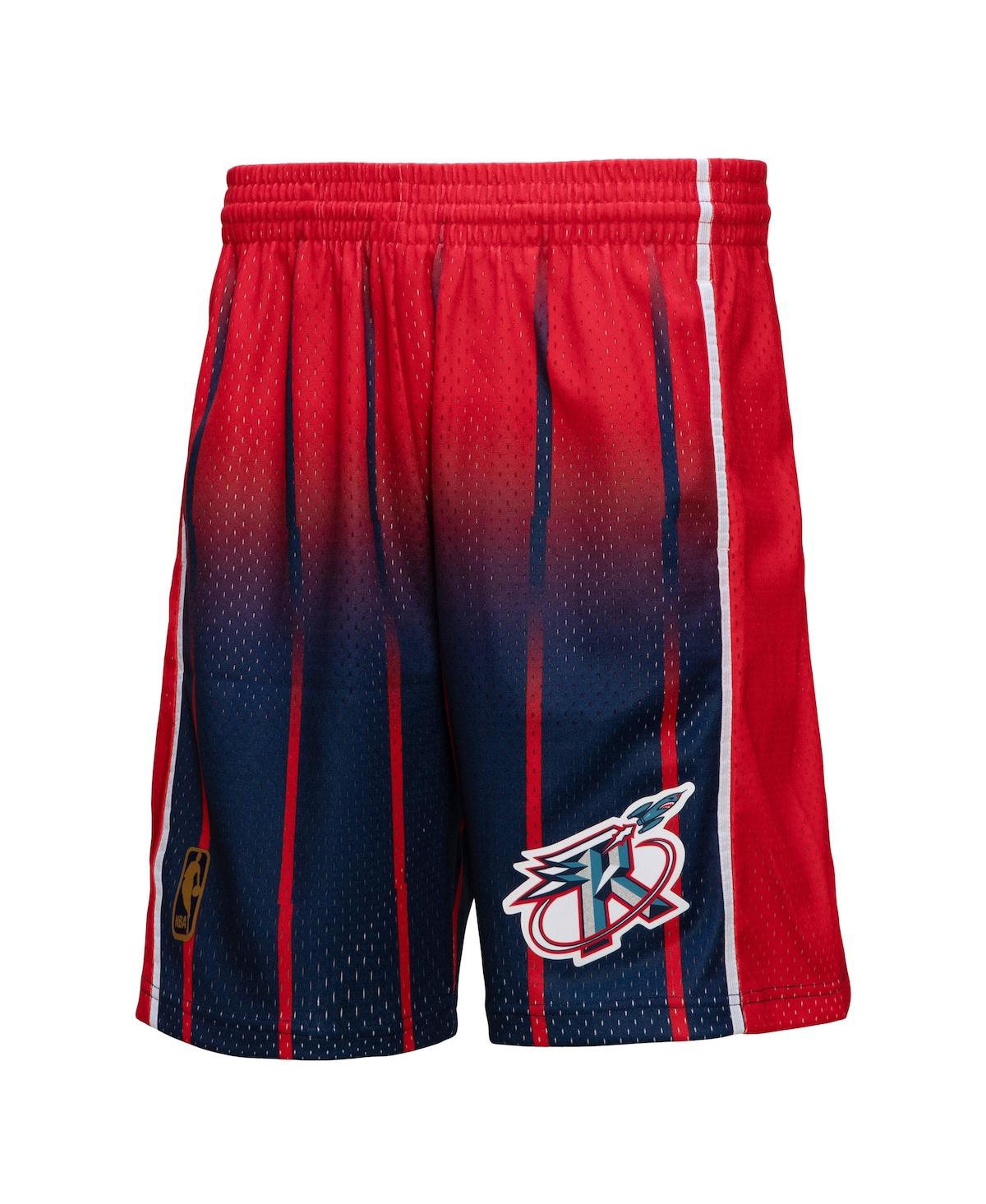 Men's Mitchell & Ness Navy Houston Rockets 1996/97 Hardwood Classics Fadeaway Reload 3.0 Swingman Shorts - Navy