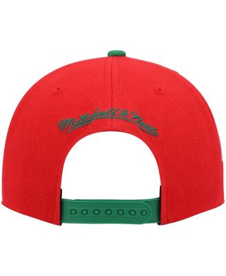 Men's Red and Green Milwaukee Bucks Hardwood Classics Snapback Hat