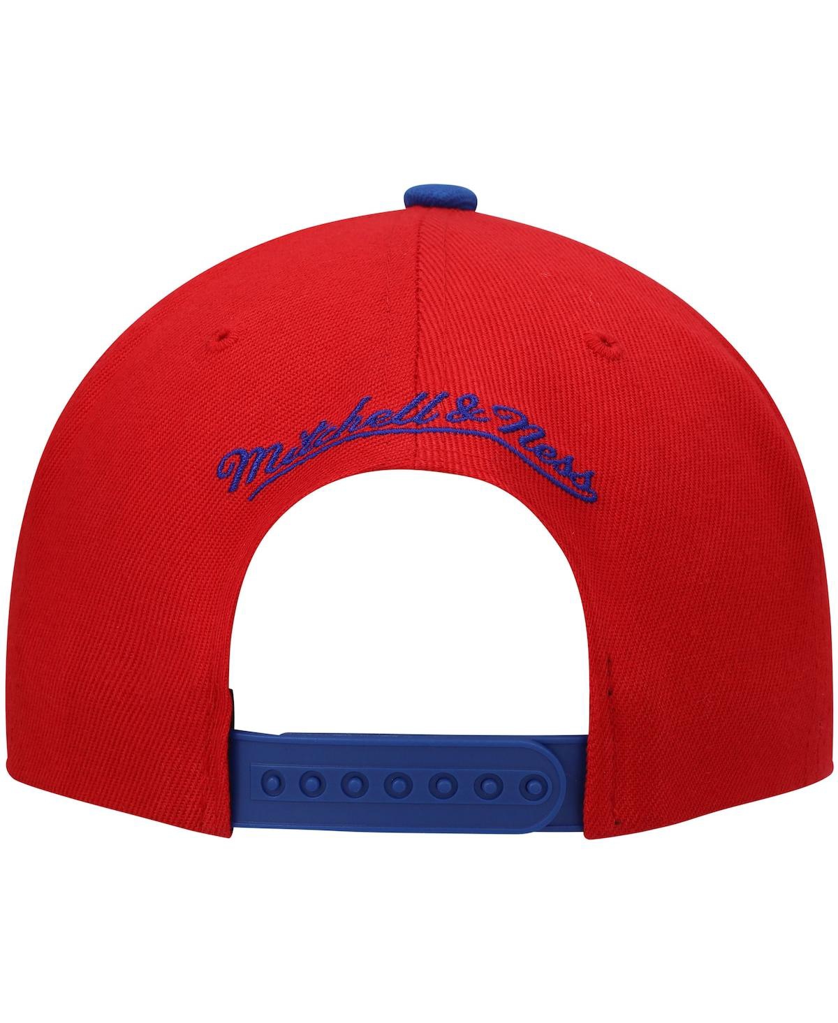 Mitchell & Ness Men's  Red And Royal Sacramento Kings Hardwood Classics Snapback Hat In Red,royal