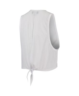 Women's White Chicago White Sox Open Back Twist-Tie Tank Top